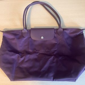 Longchamp Limited Edition Purple Le Pliage Shoulder Bag